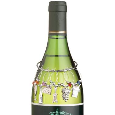 Imagem de Pingente de esteira de vinho e queijo de estanho Prodyne, conjunto com 6