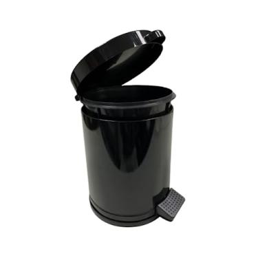 Imagem de Lixeira Preta Com Pedal Recipiente Plástico 10,5Lts - Viel
