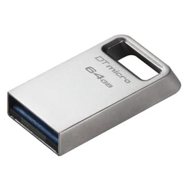 Imagem de Kingston Pen Drive DataTraveler Micro USB de 128 GB | Design de metal premium ultra pequeno | USB 3.2 Geração 1 | Velocidades de até 200 MB/s | DTMC3G2/128 GB