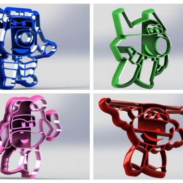 Imagem de Cortador Kit Super Wings 4 Modelos Tamanho 5,5cm