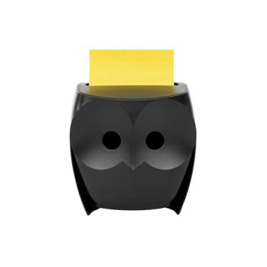 Imagem de Post-it Dispensador de notas de coruja, inclui 1 bloco de notas pop-up super adesivas Post-it 7,6 cm x 7,6 cm, 45 folhas (OWL-330-BK)