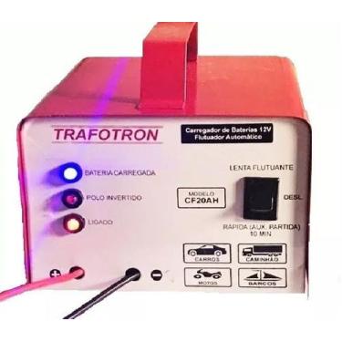 Imagem de Carregador Bateria Carro Moto Caminhao Onibus 20ah Flutuante - Trafotr