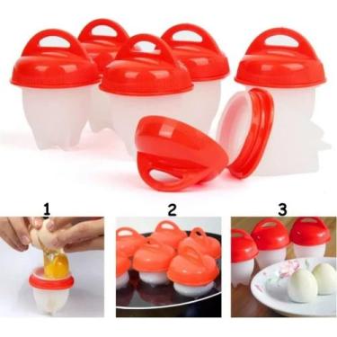 Imagem de  Egglettes Formas Ovo Cozido Silicone 6 Rapido Fácil Cozinha - BC BORA