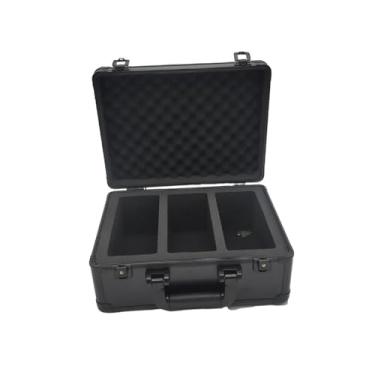 Imagem de Milageto Caixa de armazenamento de cartas graduadas, caixa de cartas esportivas com divisórias, caixa de transporte de placas de cartas, caixa de armazenamento, 3 Slots para Cartão