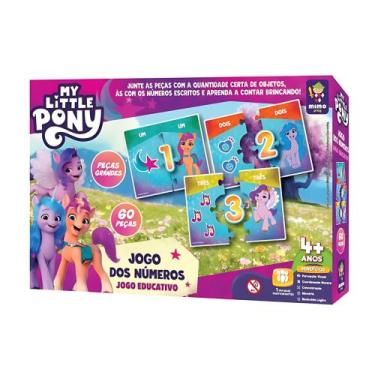 Imagem de Jogo dos Números Educativo My Little Pony 60 Peças Mimo Toys - 2511