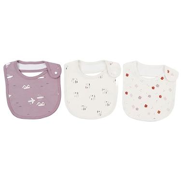 Imagem de Babadores Babadores de bebê de Algodão 3 Peças Com Fecho de Pressão, Babadores Fofos de Animais de Desenho Animado para Recém-nascidos, Bebês, Crianças Pequenas e Gestantes (Tipo
