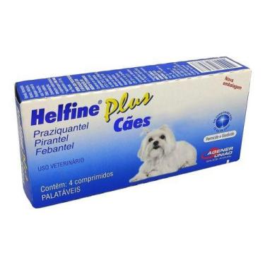 Imagem de Helfine plus caes 10kg cx com 4 comprimidos - AGENER UNIAO