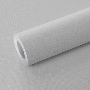 Imagem de Papel de Parede Adesivo Cinza Suave Linho Textura Lavavel 500x60cm - O