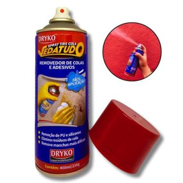 Imagem de Spray Tira Cola Removedor Adesivo Silicone Vidro Dryko 400ml Mancha Di