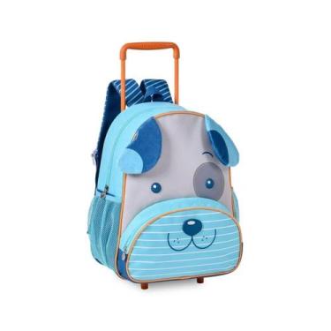 Imagem de Mochila De Rodinhas Cachorrinho Azul 13 Cp24501B - Clio Style