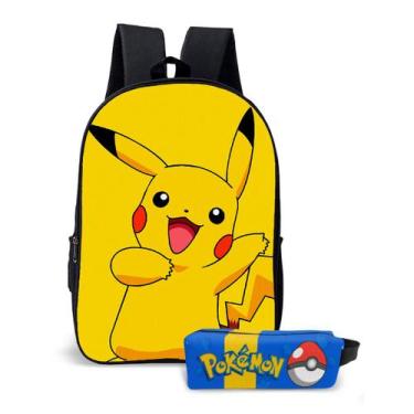 Imagem de Kit Mochila com Estojo Escolar Infantil do Pokémon Menina e Menina  - 