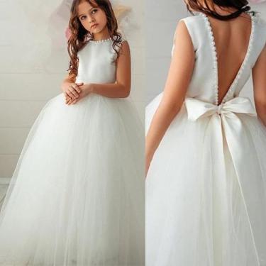 Imagem de Vestido de dama de honra noivinha costa v traçado em perola - AUGUI No