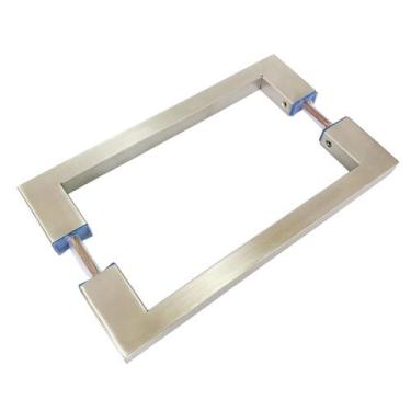Imagem de Puxador De Porta Duplo Em Aço Inox 20cm Modelo Soft - DECORPLACE, Esco