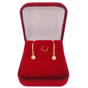 Imagem de Brinco de Argolinha Ponto de Luz Zircônia Folheado a Ouro 18k - Dinis 