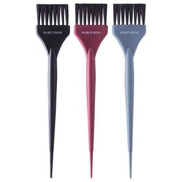 Imagem de Kit Pincéis Para Tintura com Separador de Mechas Marco Boni, Preto