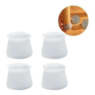 Imagem de Kit 4 Ponteira Protetora Pé De Cadeira Protetor Cadeira - Clink, Branc