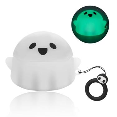 Imagem de Compatível com Samsung Galaxy Buds 3 e Pro, capa protetora de silicone macio fantasma luminoso para homens e mulheres, acessórios de fone de ouvido