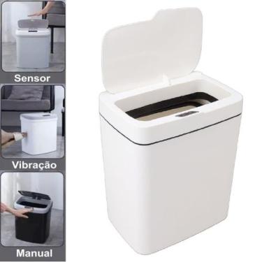 Imagem de 2 Lixeira Inteligente Sensor Automática Banheiro Cozinha 14l - Equipe 