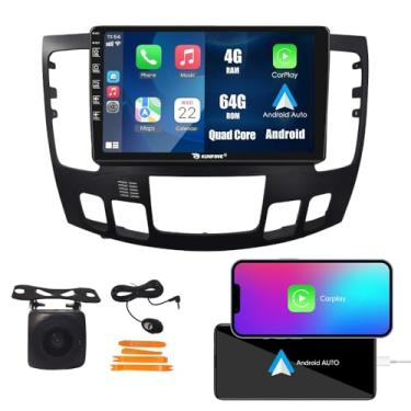 Imagem de Kunfine Car CarPlay Android Navegação Automática Rádio GPS Estéreo Câmera Reversa Tela IPS Touchscreen Tablet Pad Media Player para Hyundai Sonata 2009-2011, se Aplicável, Quad Core 4G + 64G