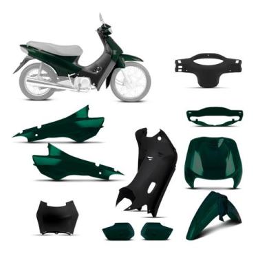 Imagem de Kit Peças Plásticas Biz 100 1998 À 2005 - PRO TORK, VERDE PANTANAL 200