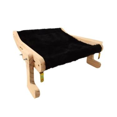 Imagem de Janeleira cama de janela para gatos rede prateleira suspensa sem furar