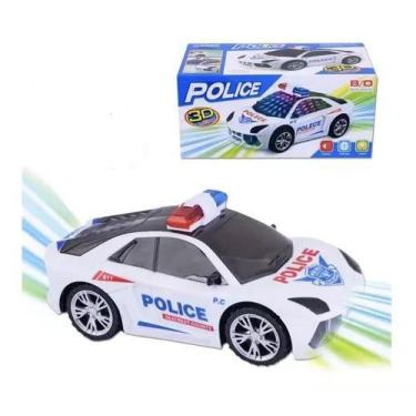Imagem de Carrinho Polícia 3d Luzes Som Bate Volta Brinquedo Infantil - Toys