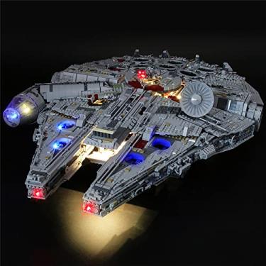 Imagem de GEAMENT Kit de luz LED versão 2017 compatível com Lego 75192 UCS Ultimate Millennium Falcon (conjunto de modelo não incluído)