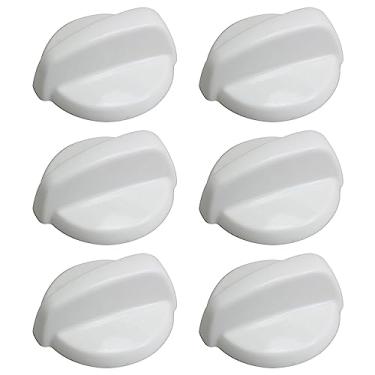 Imagem de Walmine Botão de controle de fogão de plástico branco WB03T10282 substituição para GE, substitui AP4345833 1461063 PS2321074 pacote com 6