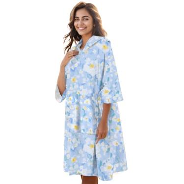 Imagem de KFUBUO Toalha de surfe, trocador de poncho, roupão de banho com bolso, tecido felpudo plus size, saída de banho para mulheres, toalha poncho, moletom com capuz