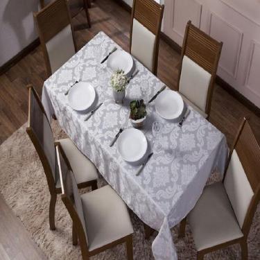 Imagem de Toalha de Mesa Luxo Tecido Jacquard  06 Lugares 1,35x2,20 Retangular -