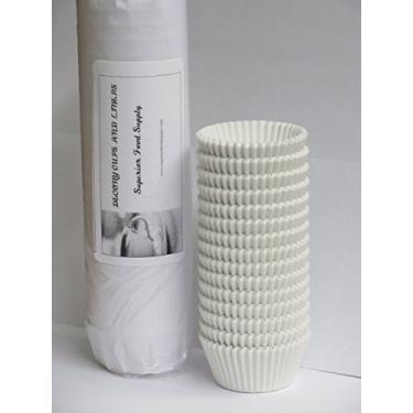 Imagem de Mini formas de assar brancas, pacote com 1000