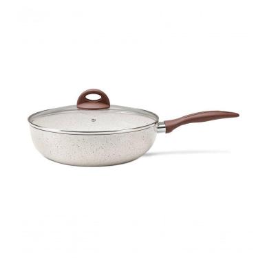 Imagem de Wok Com Tampa 28 Ceramic Life Granada Indução - Brinox 28 Cm Vanilla Brinox