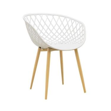 Imagem de Cadeira De Jantar Clarice Branca Rivatti Kit 6 Unidades