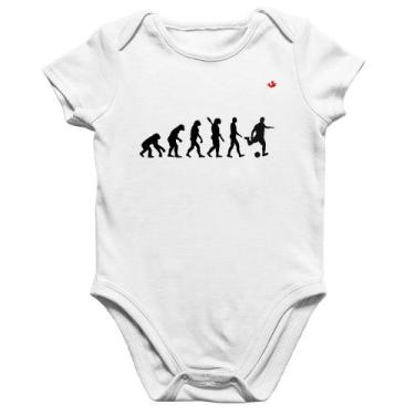 Imagem de Body Bebê Algodão Evolução do Futebolista - Foca na Moda, Branco, P