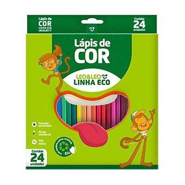 Imagem de Lapis De Cor Eco Sextavado Leo&leo 24 Cores Volta as Aulas - LEO LEO