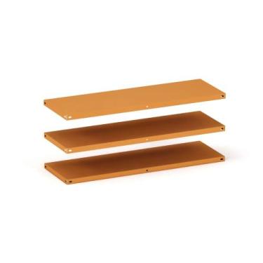 Imagem de Caixa Com 3 Prateleiras em Aço Sem Reforço Pandin 92 x 30 cm Laranja
