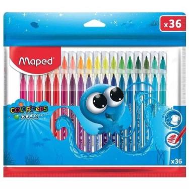 Imagem de Canetinha Hidrográfica Color Peps Ocean Polvo 36 cores -  Maped