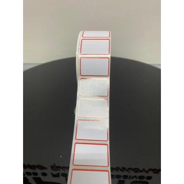 Imagem de Etiqueta Adesiva Com Borda Vermelha 40x25mm  - ROLO C/ 1.000und - Rpri