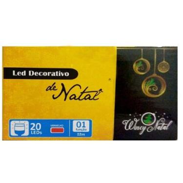 Imagem de Pisca Pisca 20 Leds Decorativo Flor Vermelho 2 Metros 127v Wincy Natal