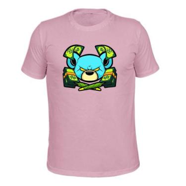 Imagem de Camiseta Plus Size Unissex Malha 30.1 Money Urso - Surprass, Rosa, G1