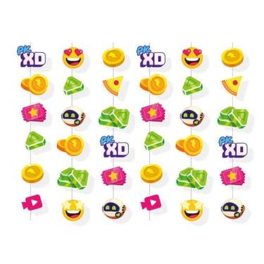 Imagem de Cortina Decorativa Festa PK XD Figurinhas - 06 unidades - Cromus - Riz