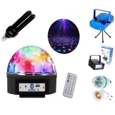Imagem de Kit Iluminação Globo Strobo Laser Festa Dj Kit Pratico - A.R Variedade