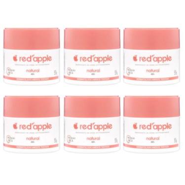 Imagem de Kit 6 Desodorante Em Creme Natural 55G - Red Apple