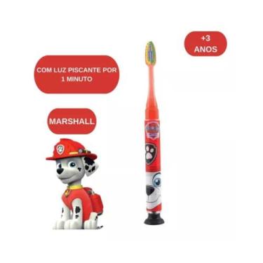 Imagem de Escova Infantil Patrulha Canina C/ Luz Pisca 60 Segundos Gum, Vermelho