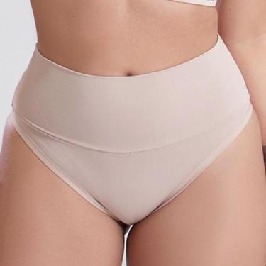 Imagem de Calcinha Feminina Tanga Redutora Modeladora Cintura Alta Lingerie - Fe