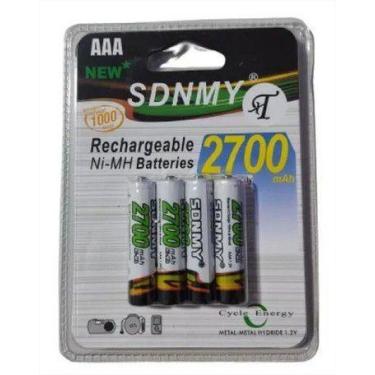 Imagem de Pilha Recarregável AAA 2700 Mah - Com 4 Unidades - songpus
