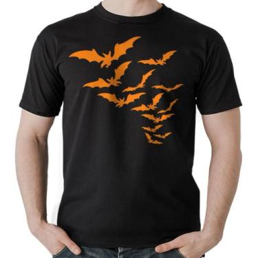 Imagem de Camiseta Masculina Halloween Morcegos Camisa 100% Algodão - SEMPRENALU