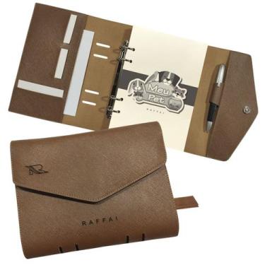 Imagem de Agenda Meu Pet 143-R Personalizada Raffai Couros, Caramelo