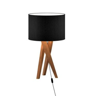 Imagem de Luminaria de Mesa Tripé Bela Pes de Madeira - LCN Moveis