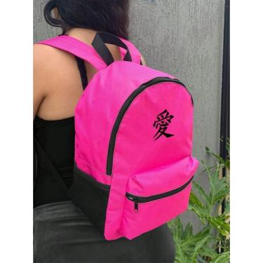 Imagem de Mochila Small SIMBOLO JAPONES Bolsa Escolar Trabalho Viagem Mala Facul